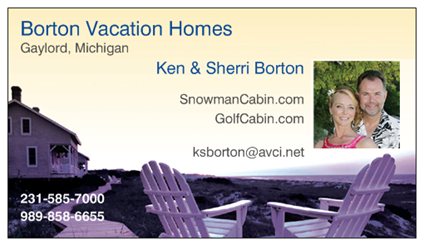 Borton Vacation Homes Gaylord Michigan.
